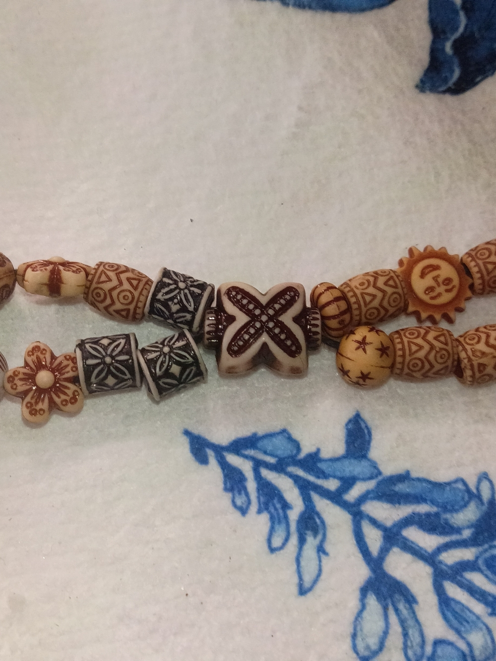 Handcrafted Ivory and Brown Beaded Women's Necklace - Ethnic Style
